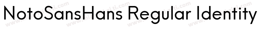 NotoSansHans Regular Identity H字体转换
